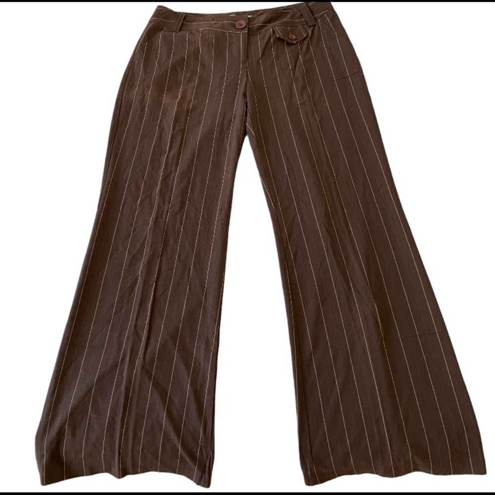 EUC Revicci Pinstripe Low-rise Brown Pants